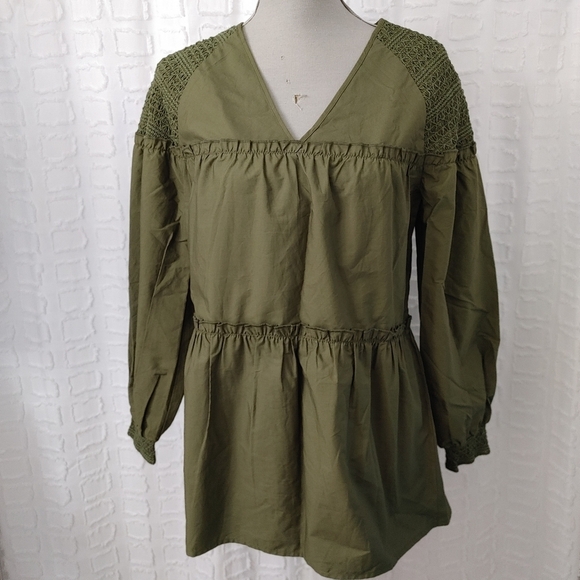 Anthropologie Boho Smocked Tunic Size XS - Picture 3 of 12
